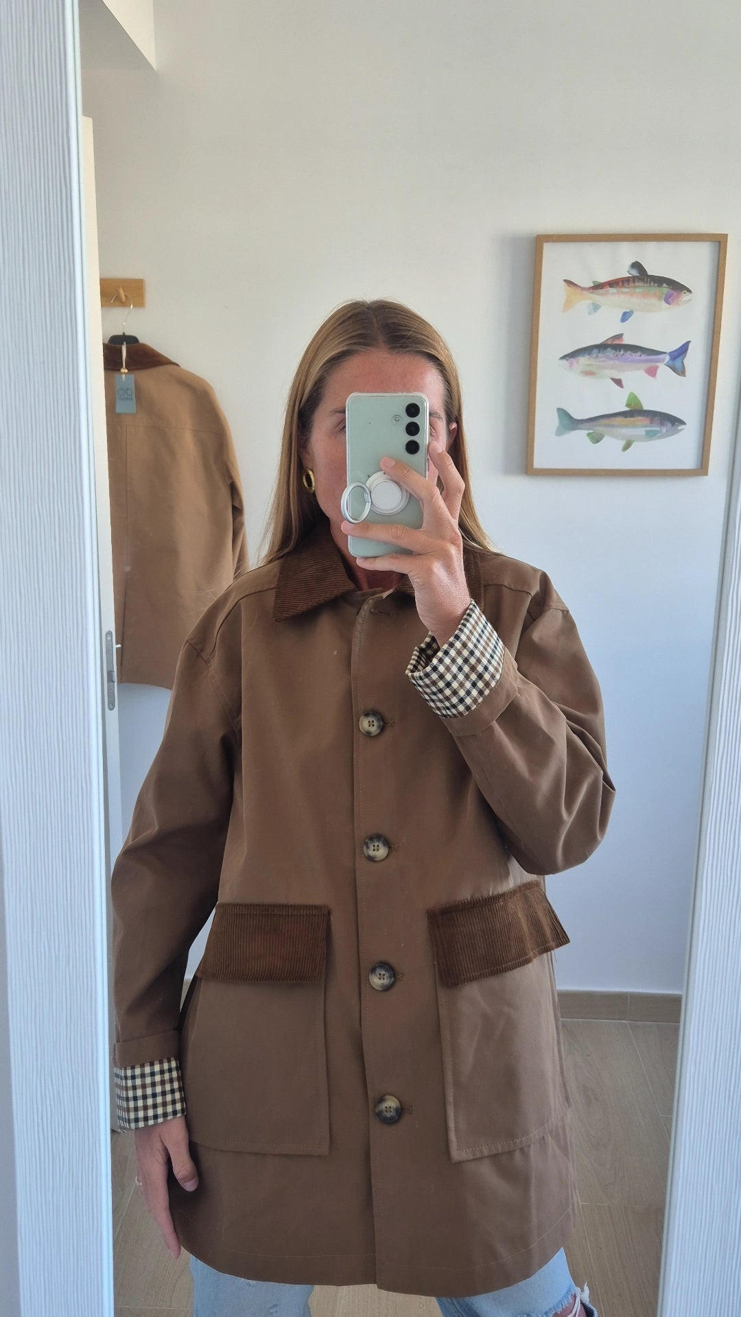 Chaqueta clásica camel