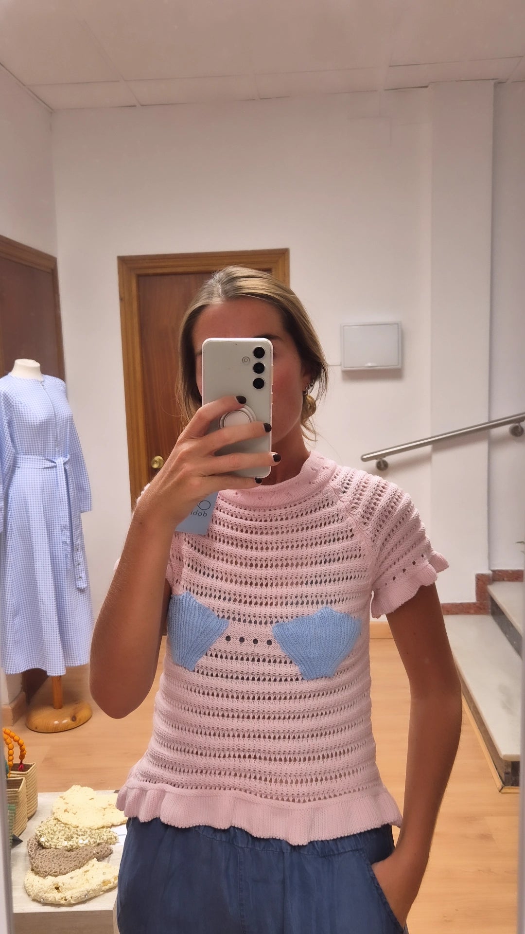 Cardigan Concha rosa