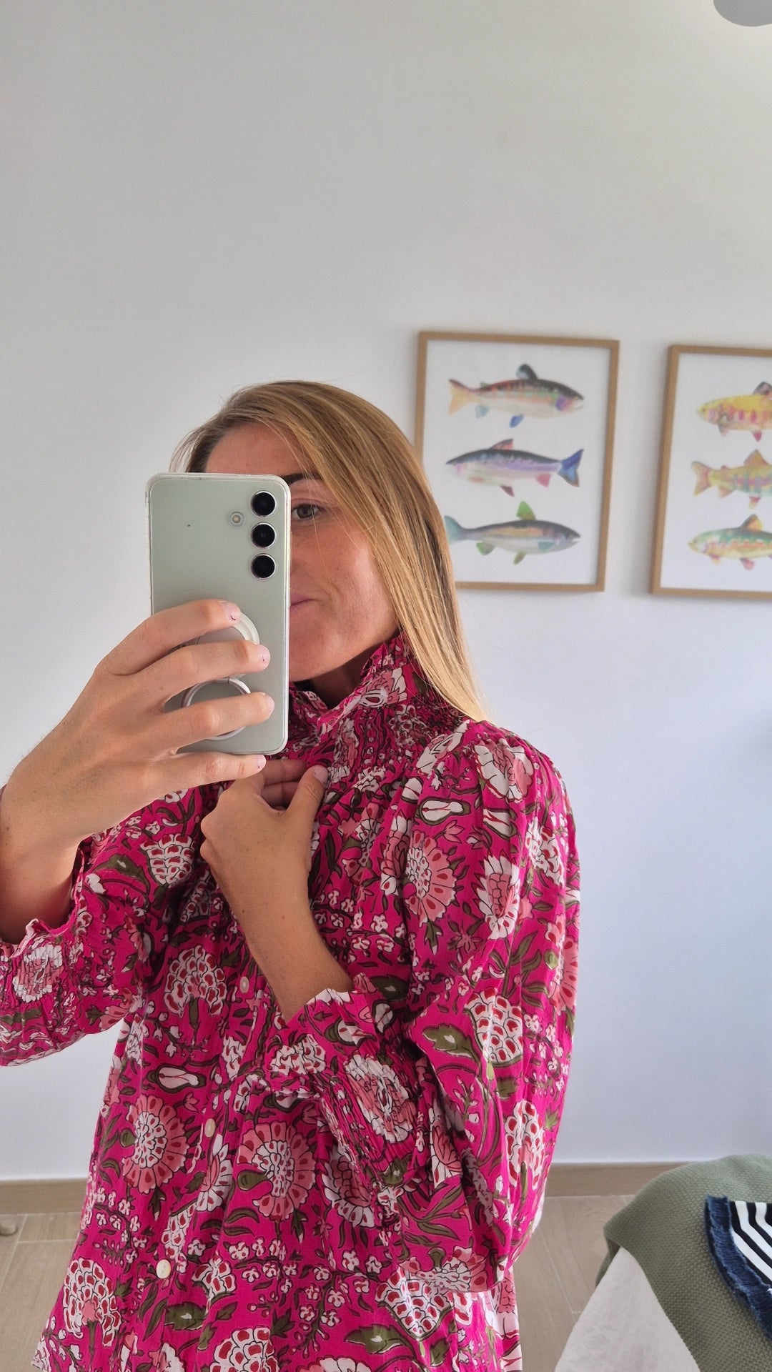 Blusa 100% algodón fucsia