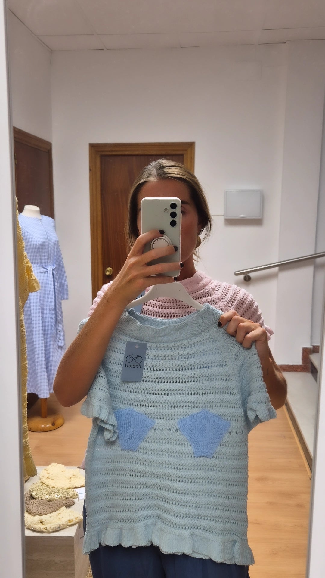 Cardigan Concha azul