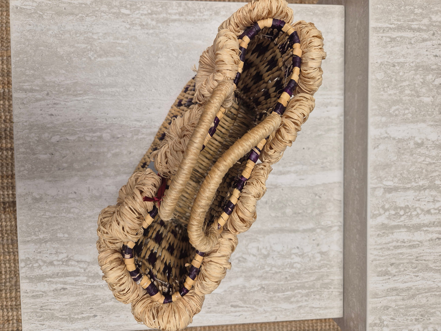 Bolso artesanal de fibras naturales