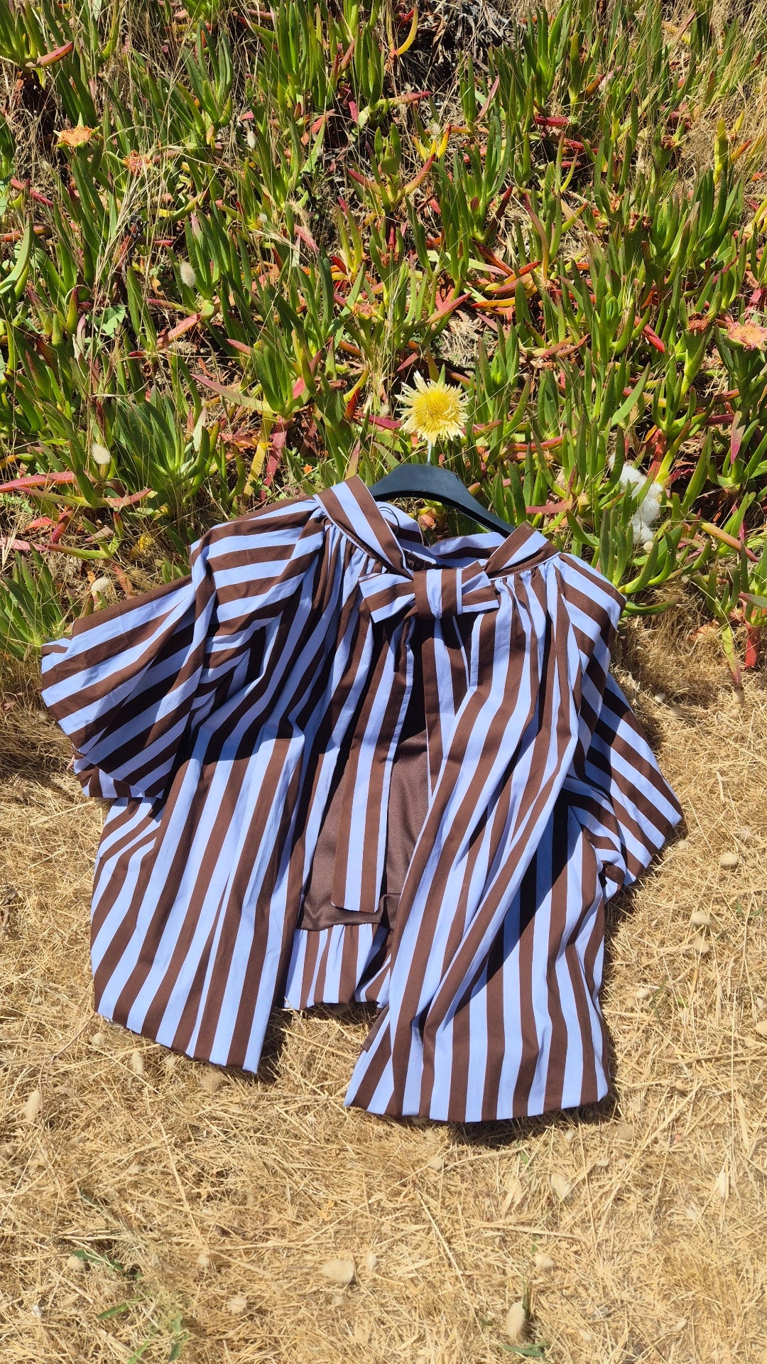 Blusa rayas y lazo con mangas B