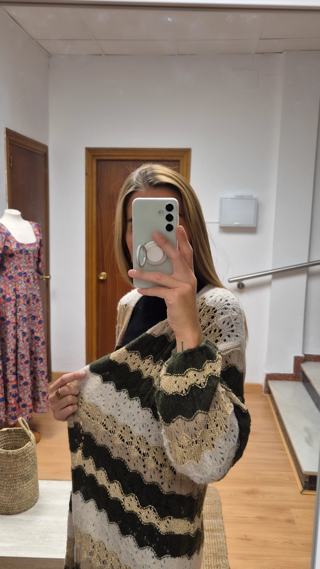 Cardigan rayas