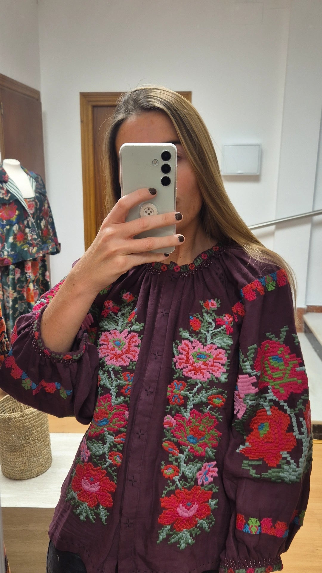 Blusa/Kimono Ankita buganvilla
