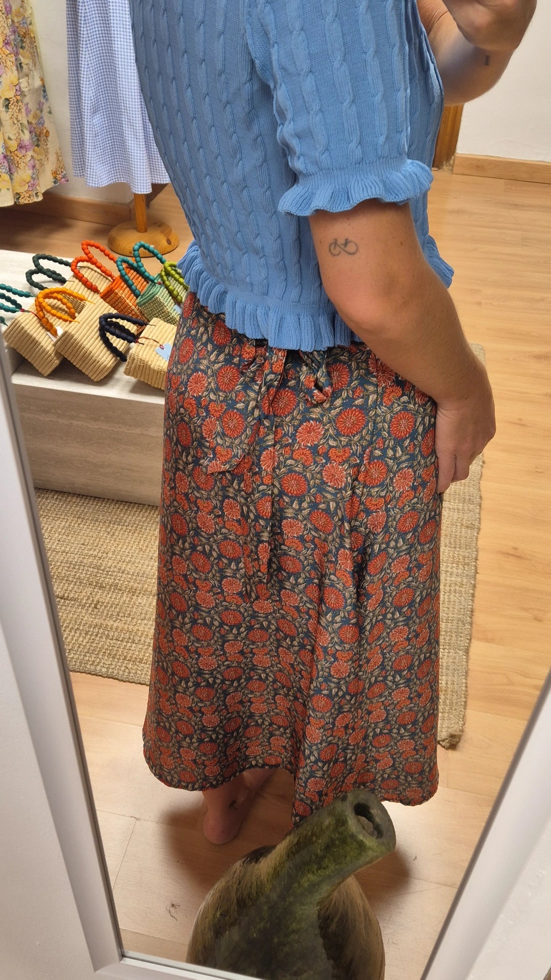 Falda pareo flores