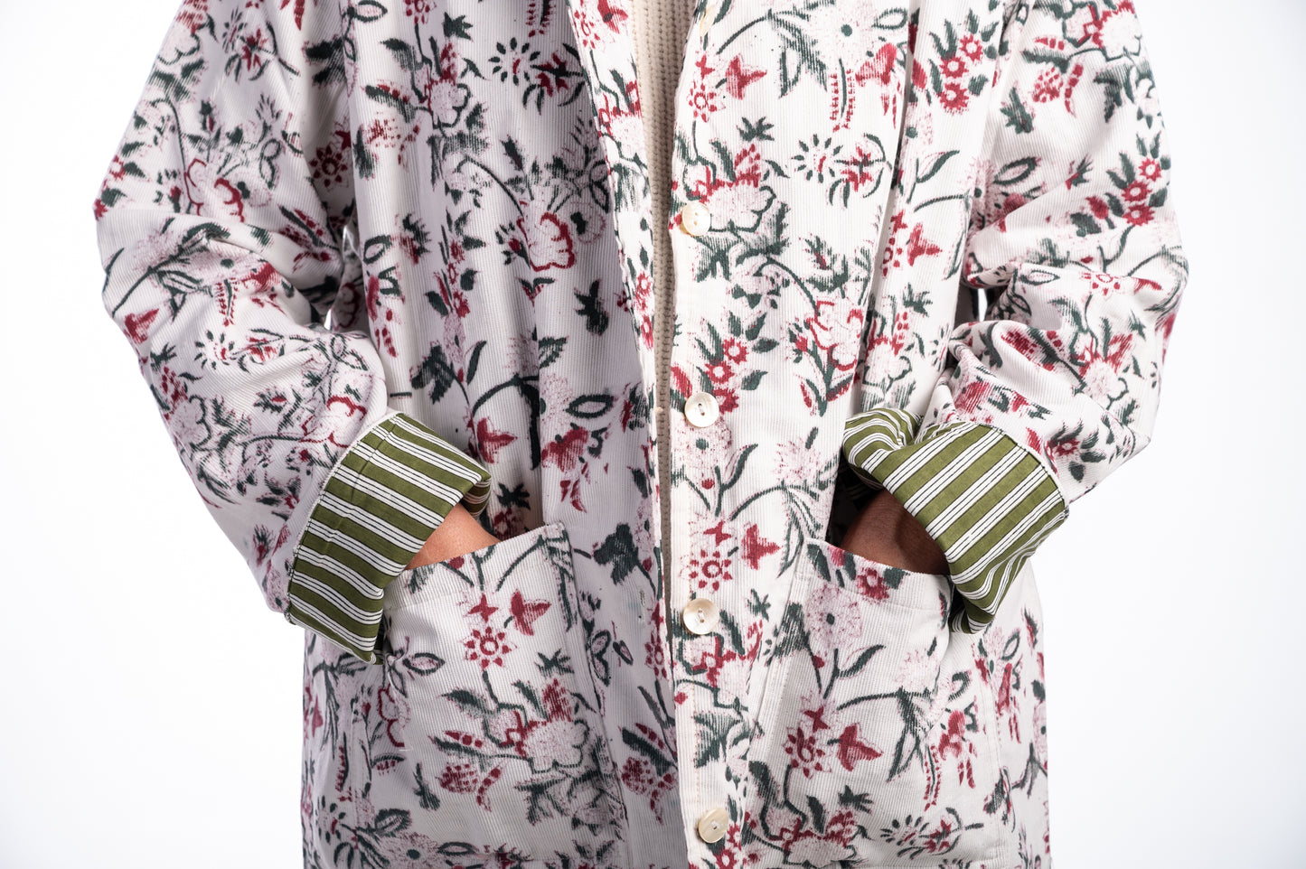 Chaqueta Aryam blanco flores