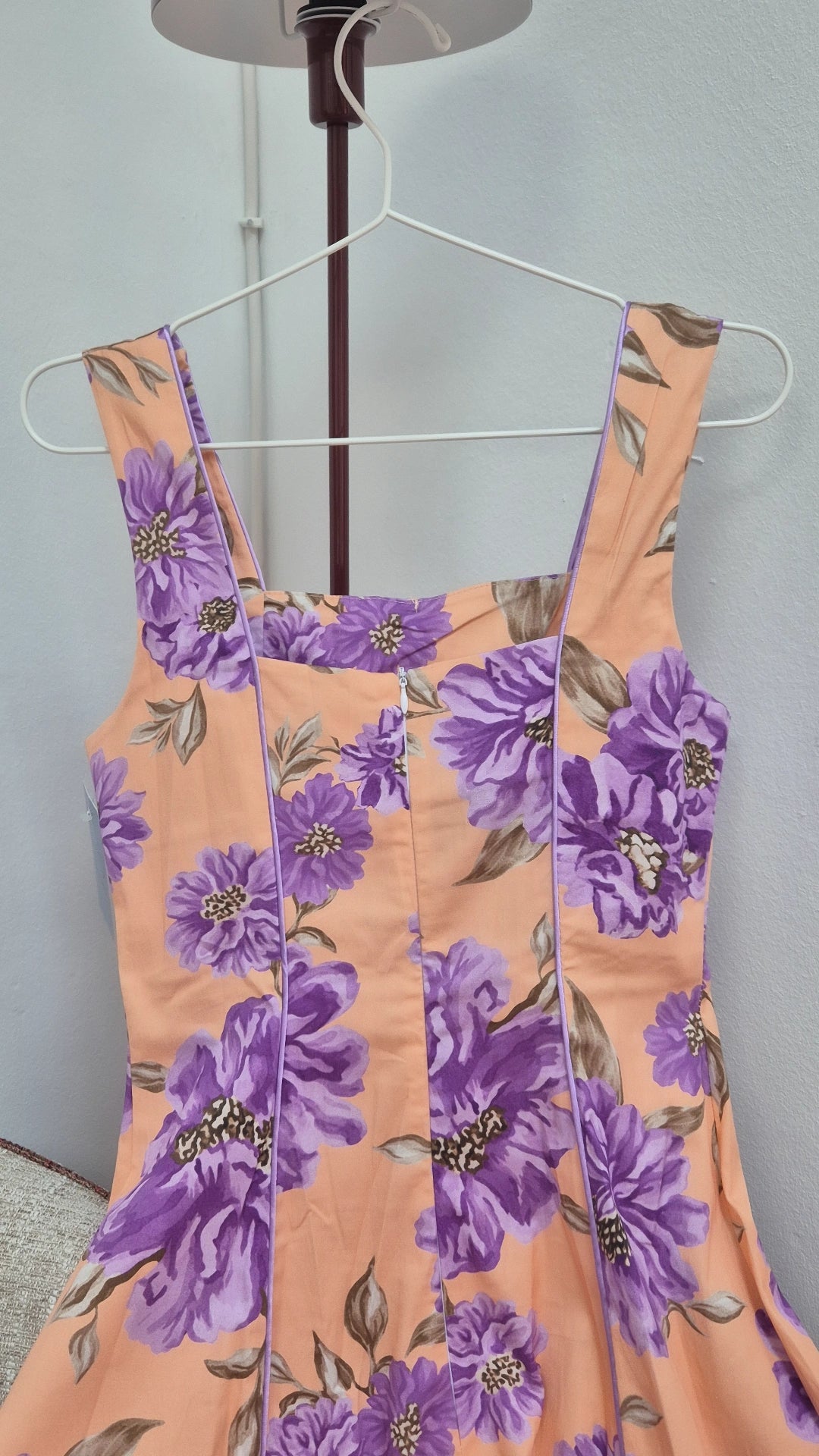 Vestido Coco sin mangas Coral