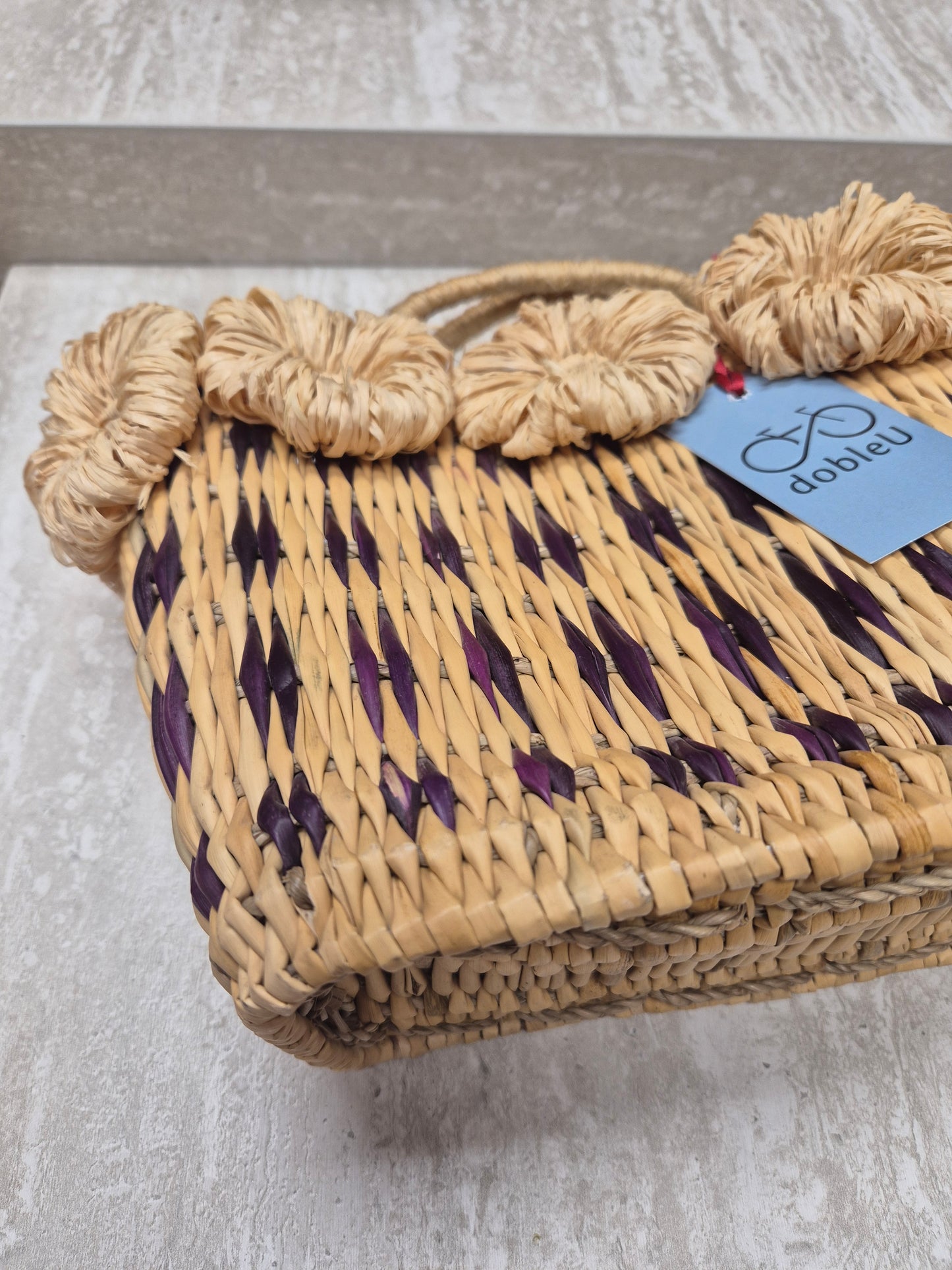 Bolso artesanal de fibras naturales