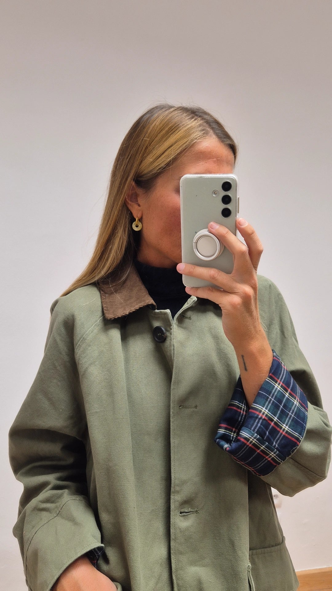 Chaqueta 100% algodón verde