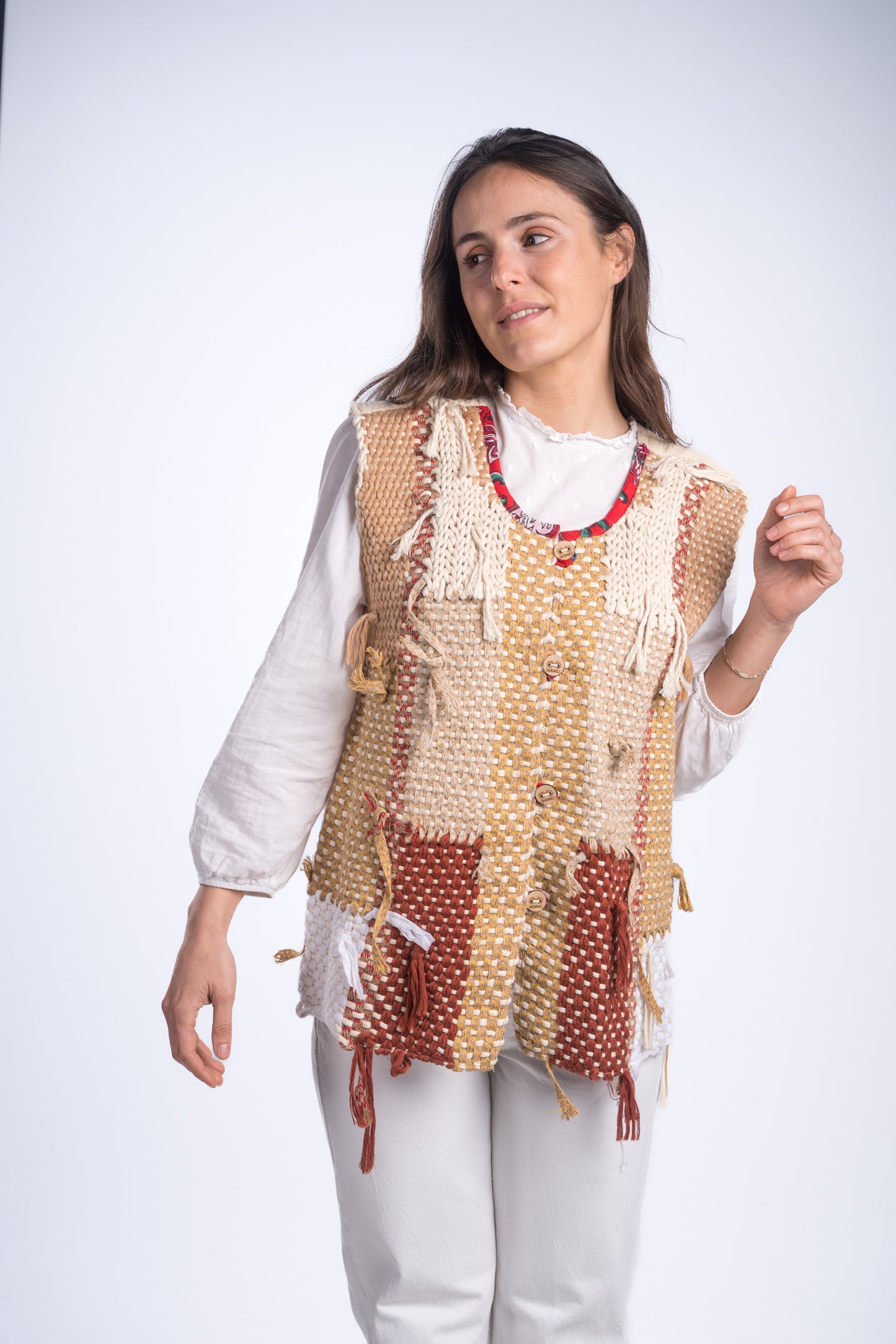 Chaleco handmade camel