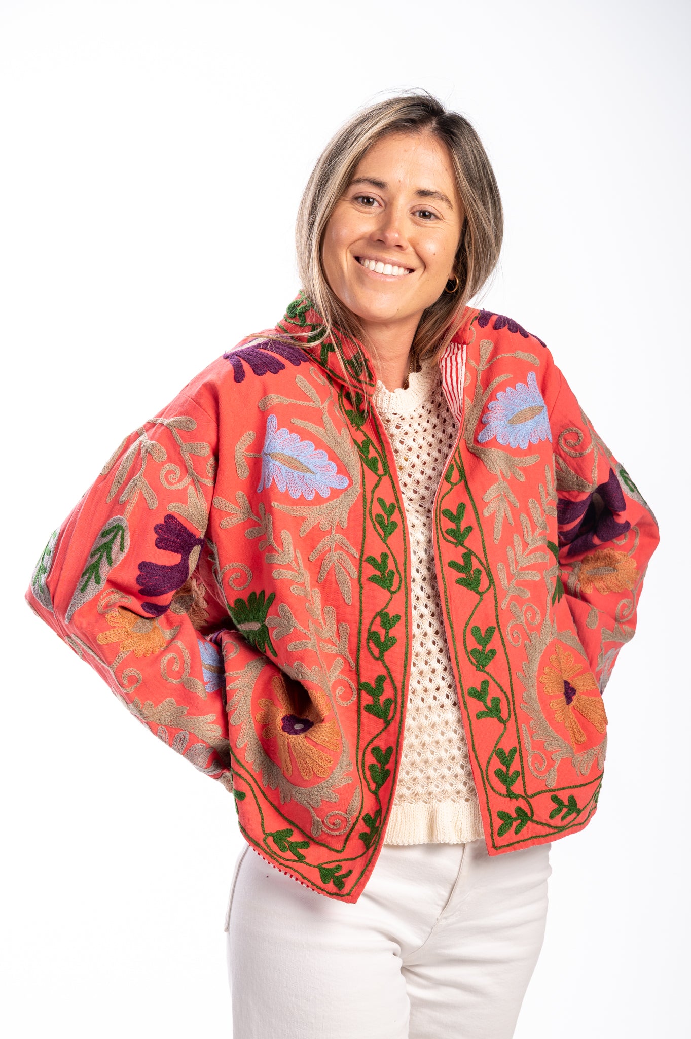 Chaqueta Prive coral