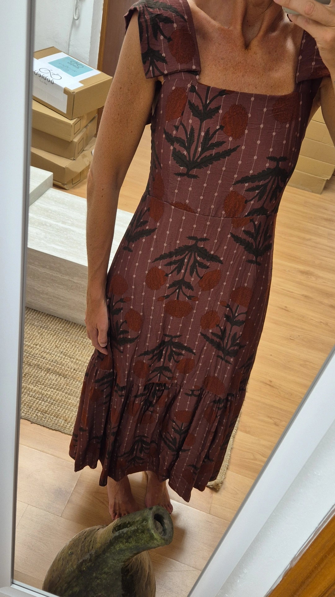 Vestido Elsa teja