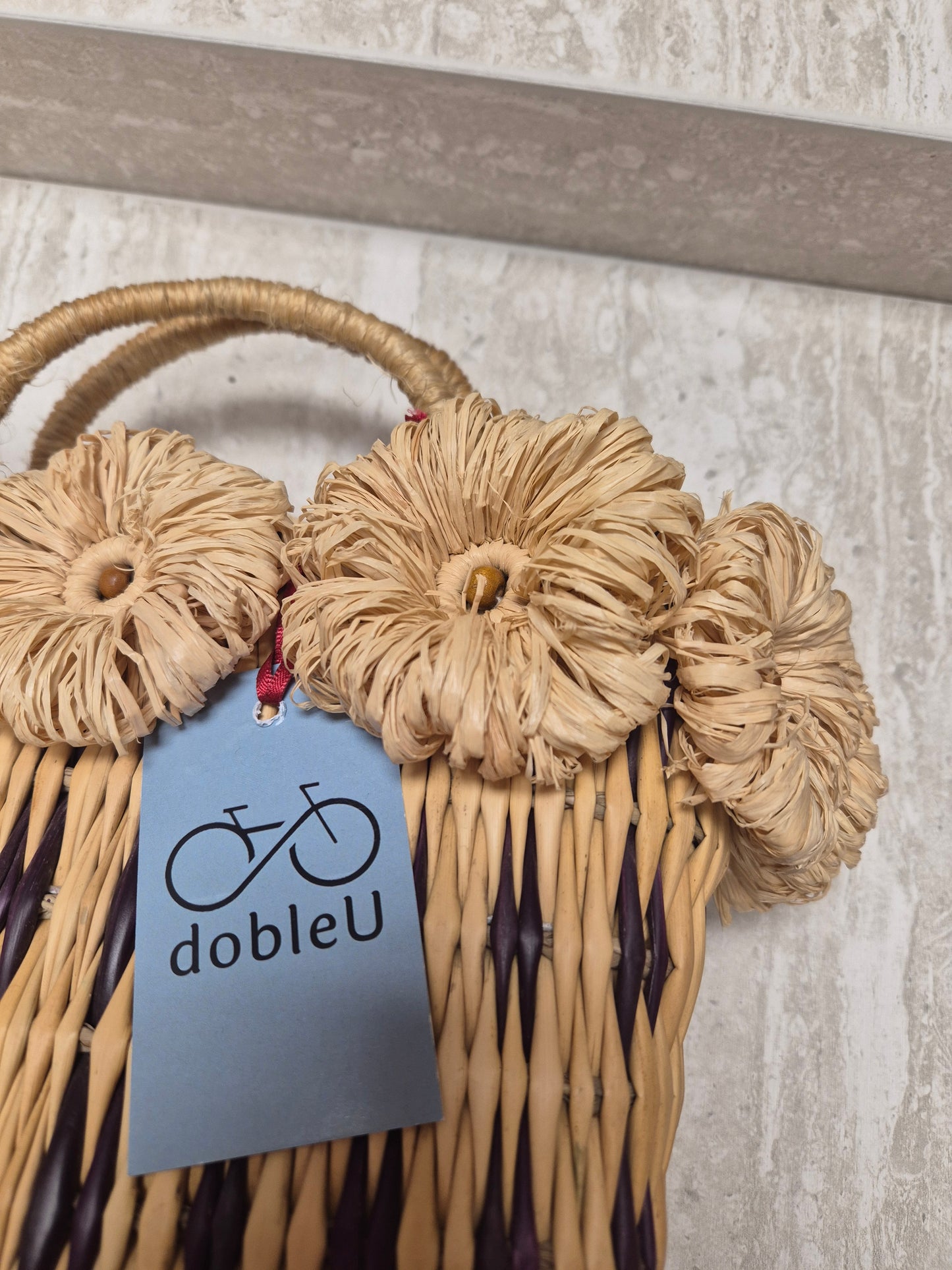 Bolso artesanal de fibras naturales