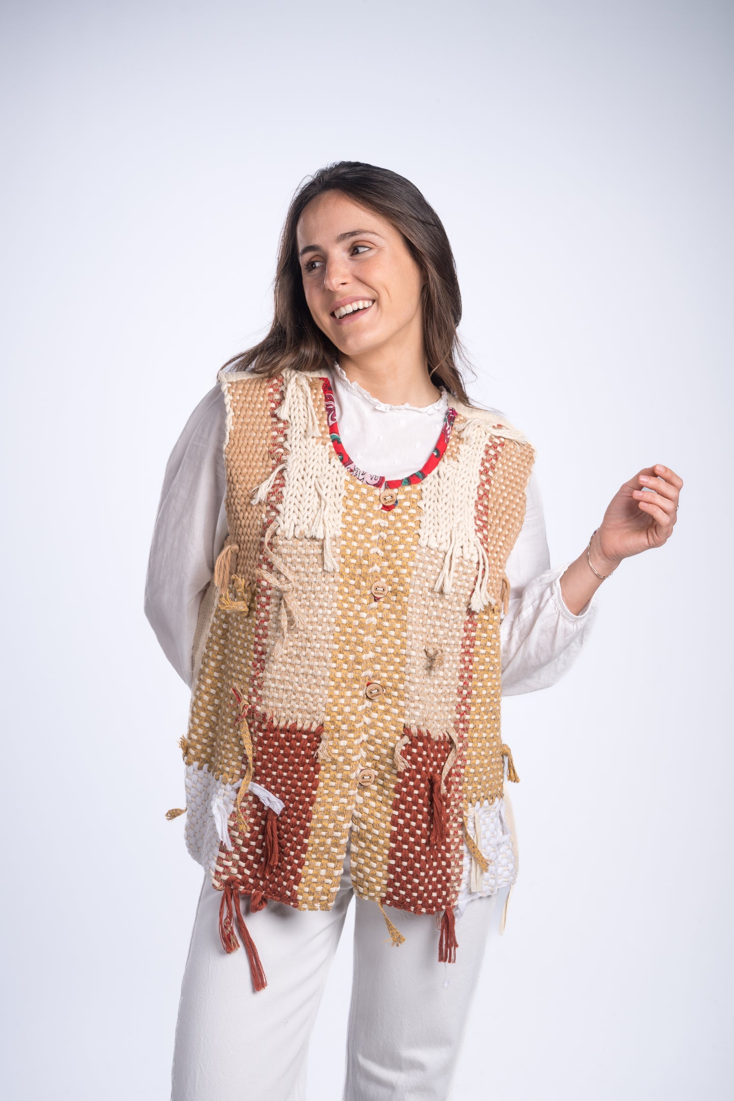 Chaleco handmade camel
