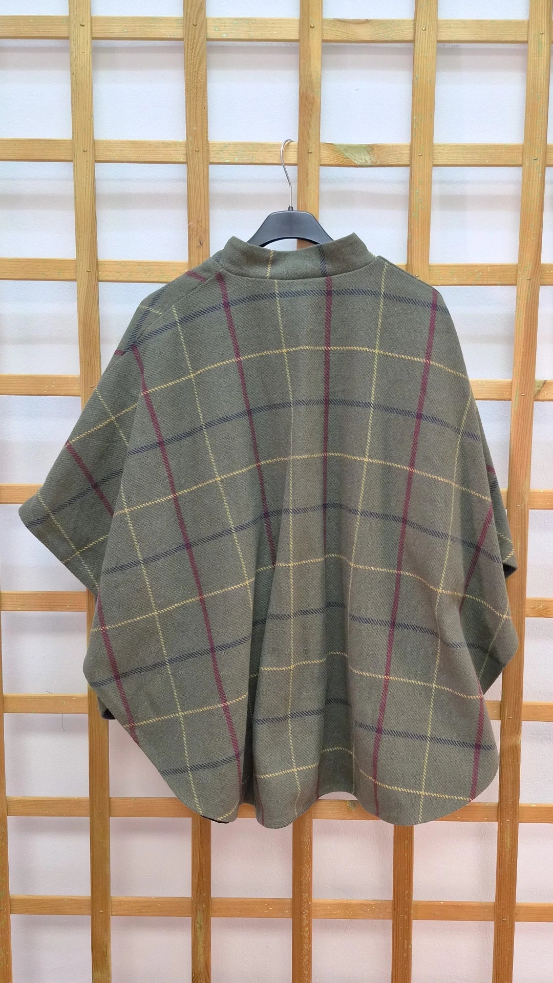 Capa tweed cuadro/terciopelo