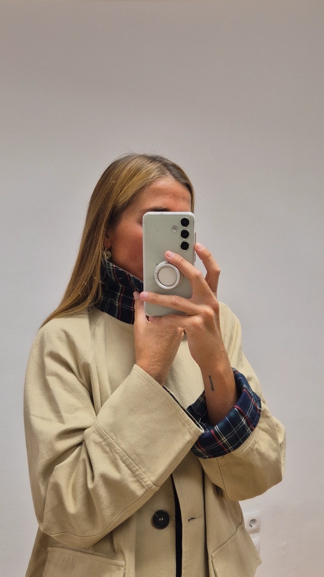Chaqueta 100% algodón beige