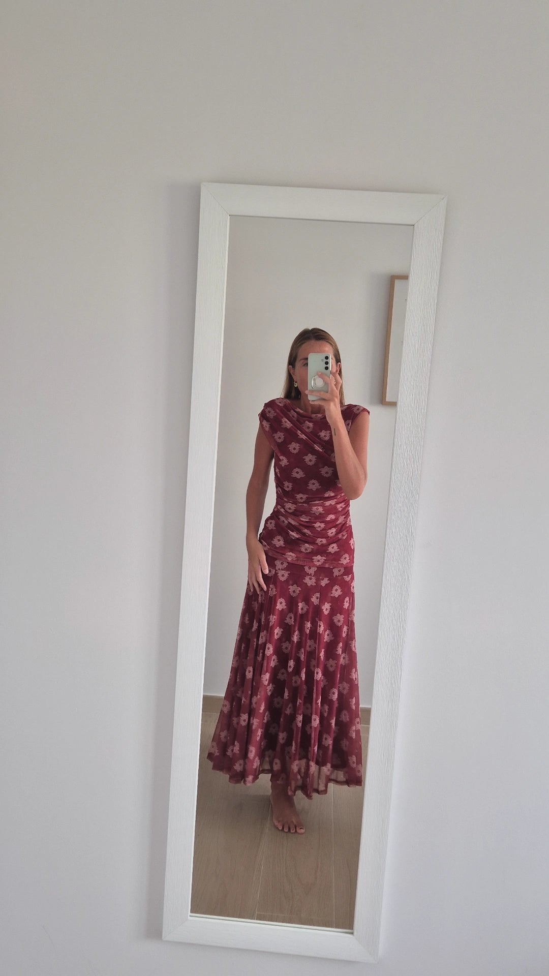 Conjunto tul granate