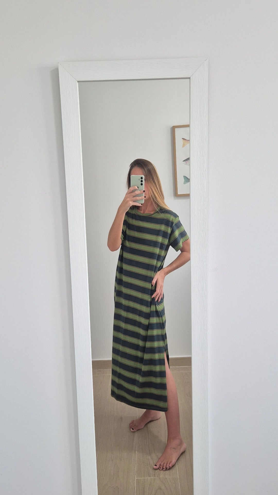 Vestido total rayas algodón