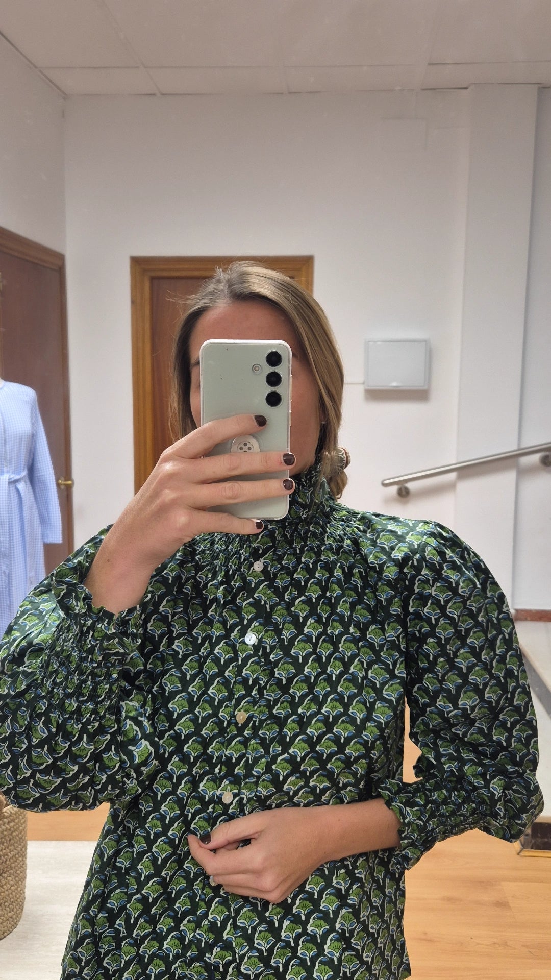 Blusa Florelia turquesa