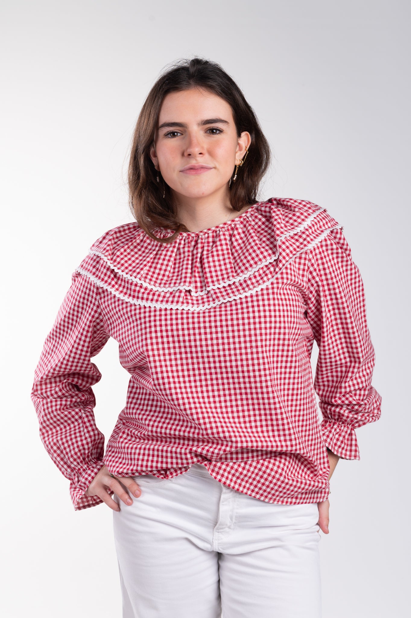 Blusa vichy rojo