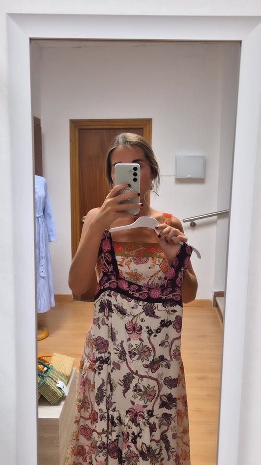 Vestido Paola buganvilla