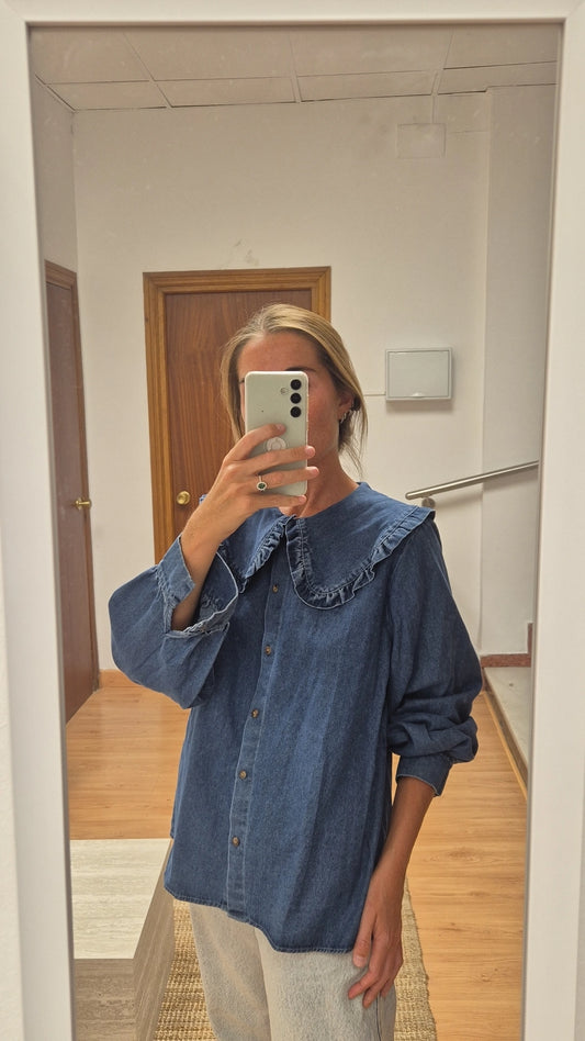 Camisa cuello vaquera