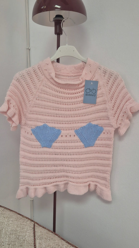Cardigan Concha rosa