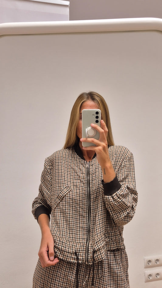 Conjunto bomber cuadritos