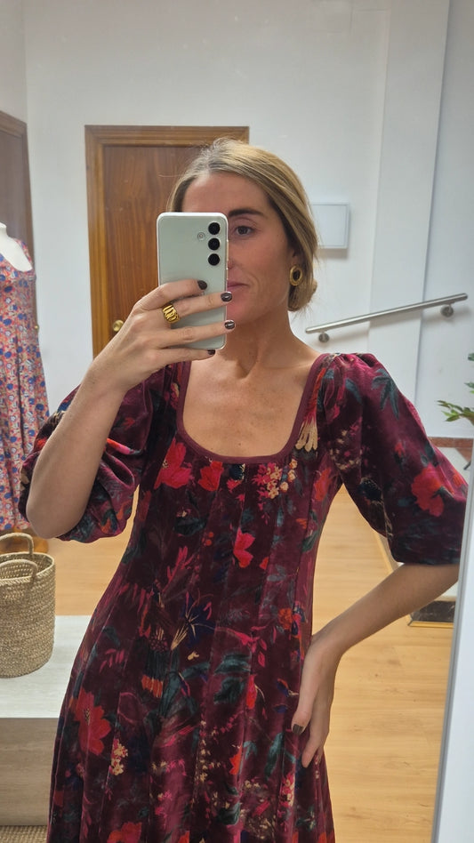 Vestido Moniquita con mangas Noche Jazmín