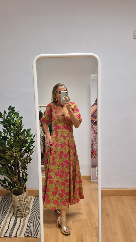 Vestido Kali con mangas Lúa