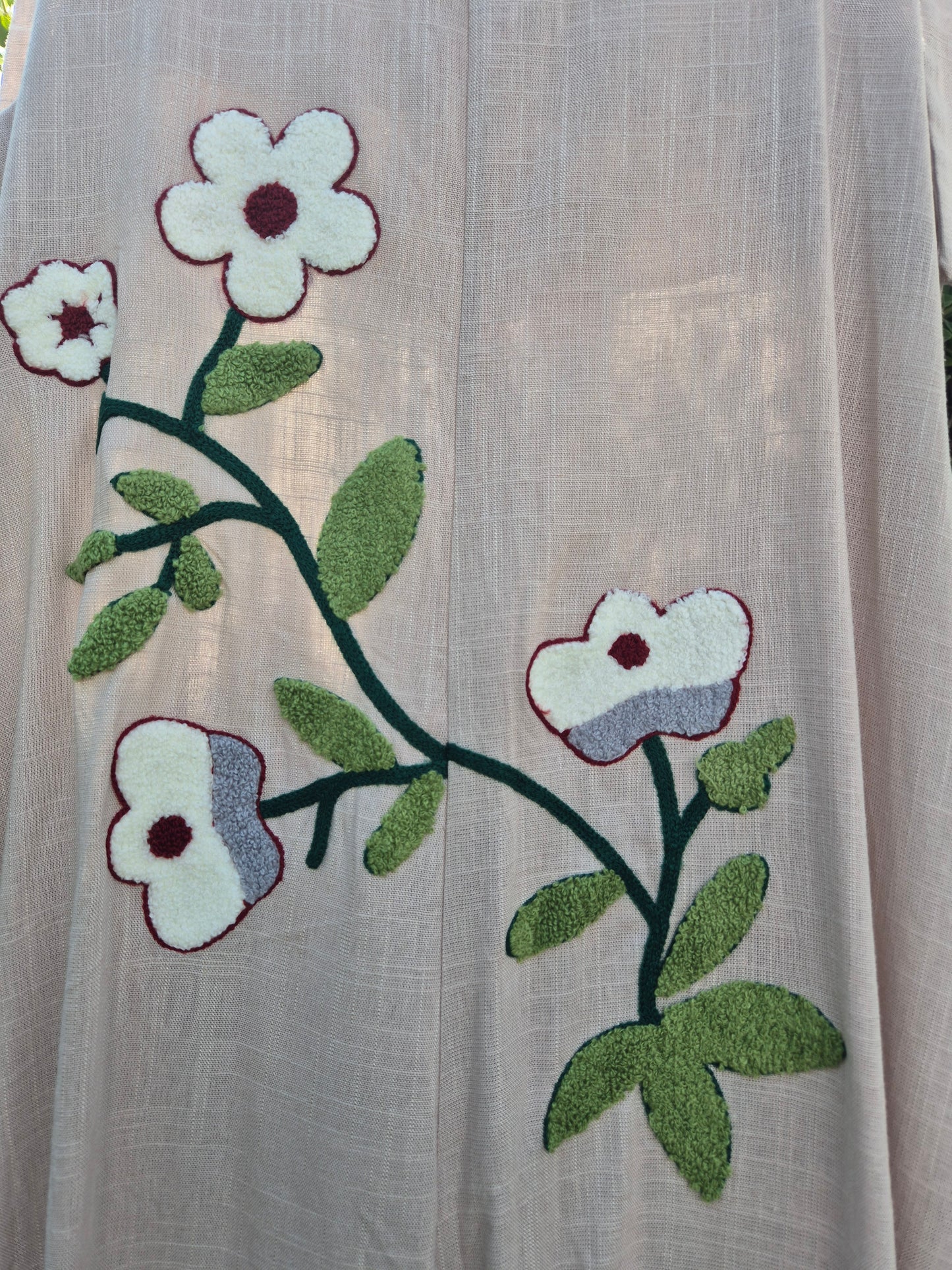 Peto flores bordadas BEIGE