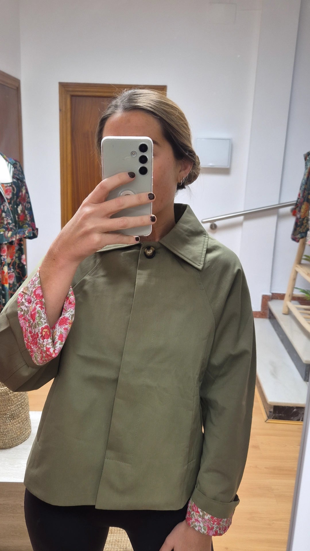 Parka con forro estampado