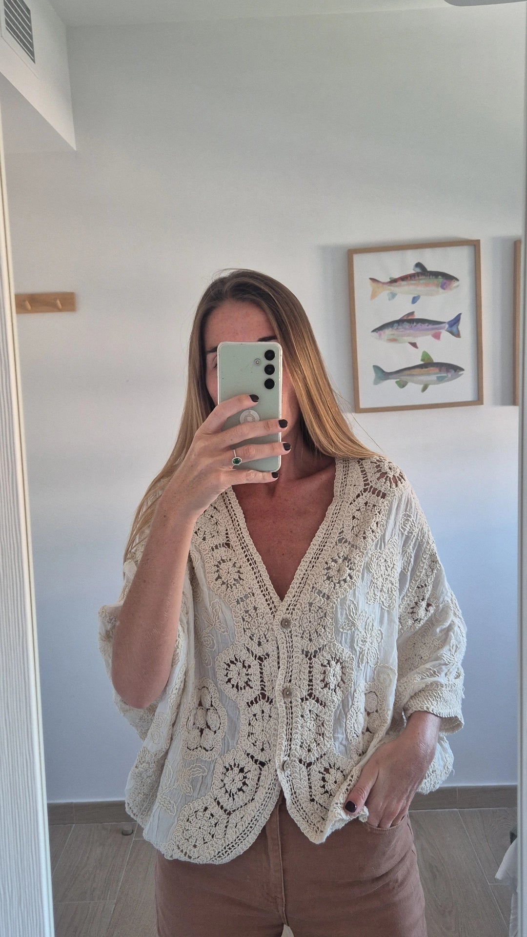 Cardigan & Blusa crochet
