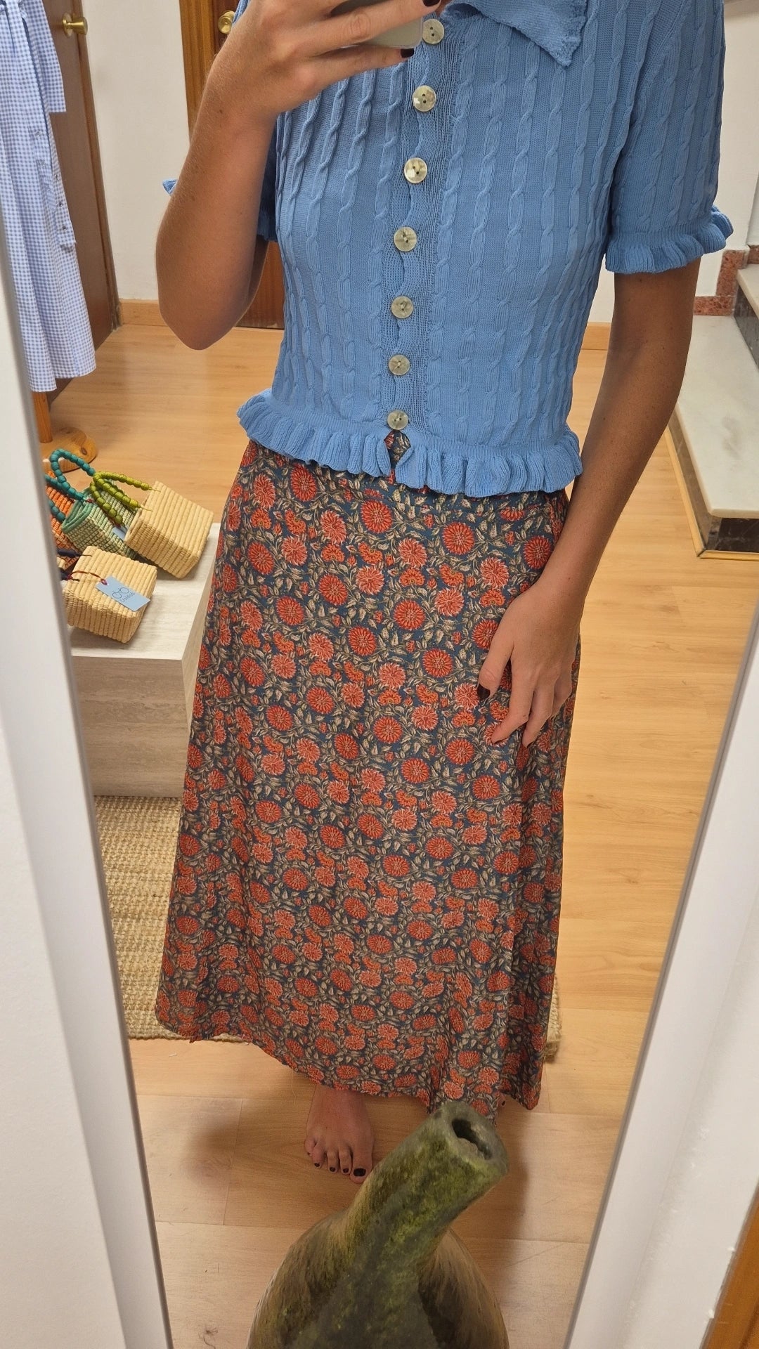Falda pareo flores