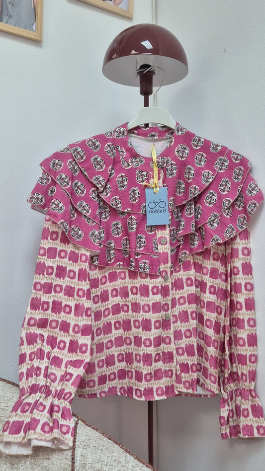 Blusa dos estampados Jardín