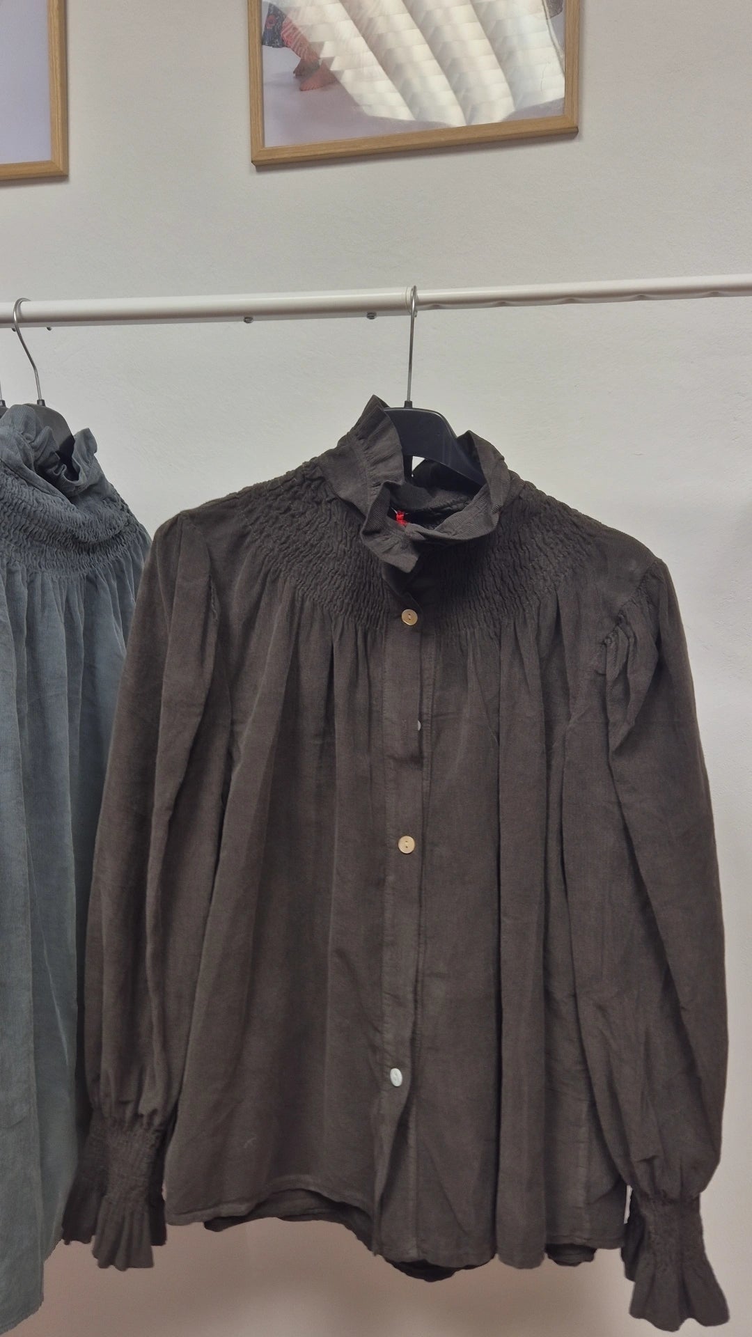 Blusa micropana marrón chocolate