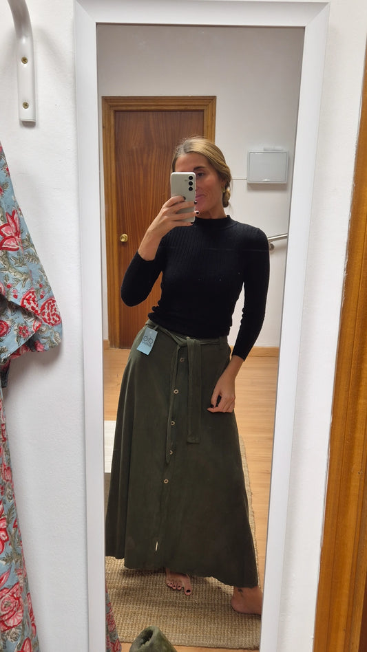 Falda micropana verde