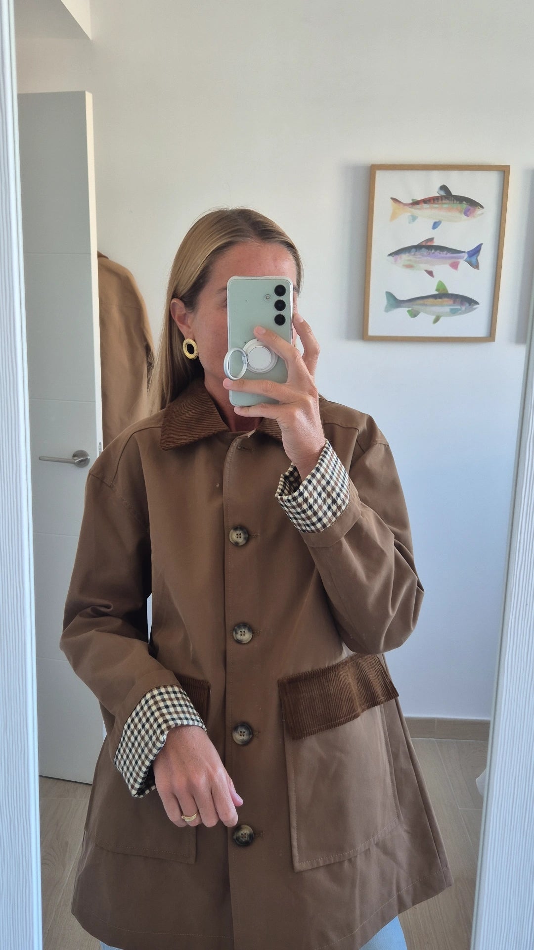 Chaqueta clásica camel