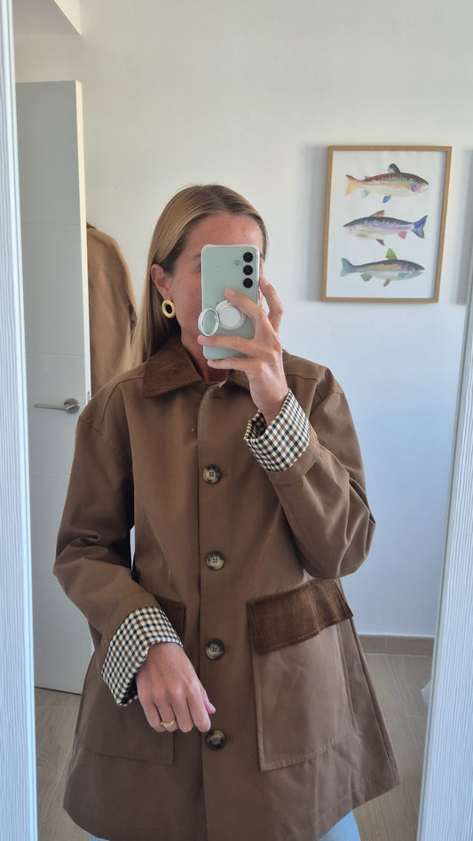Chaqueta clásica camel