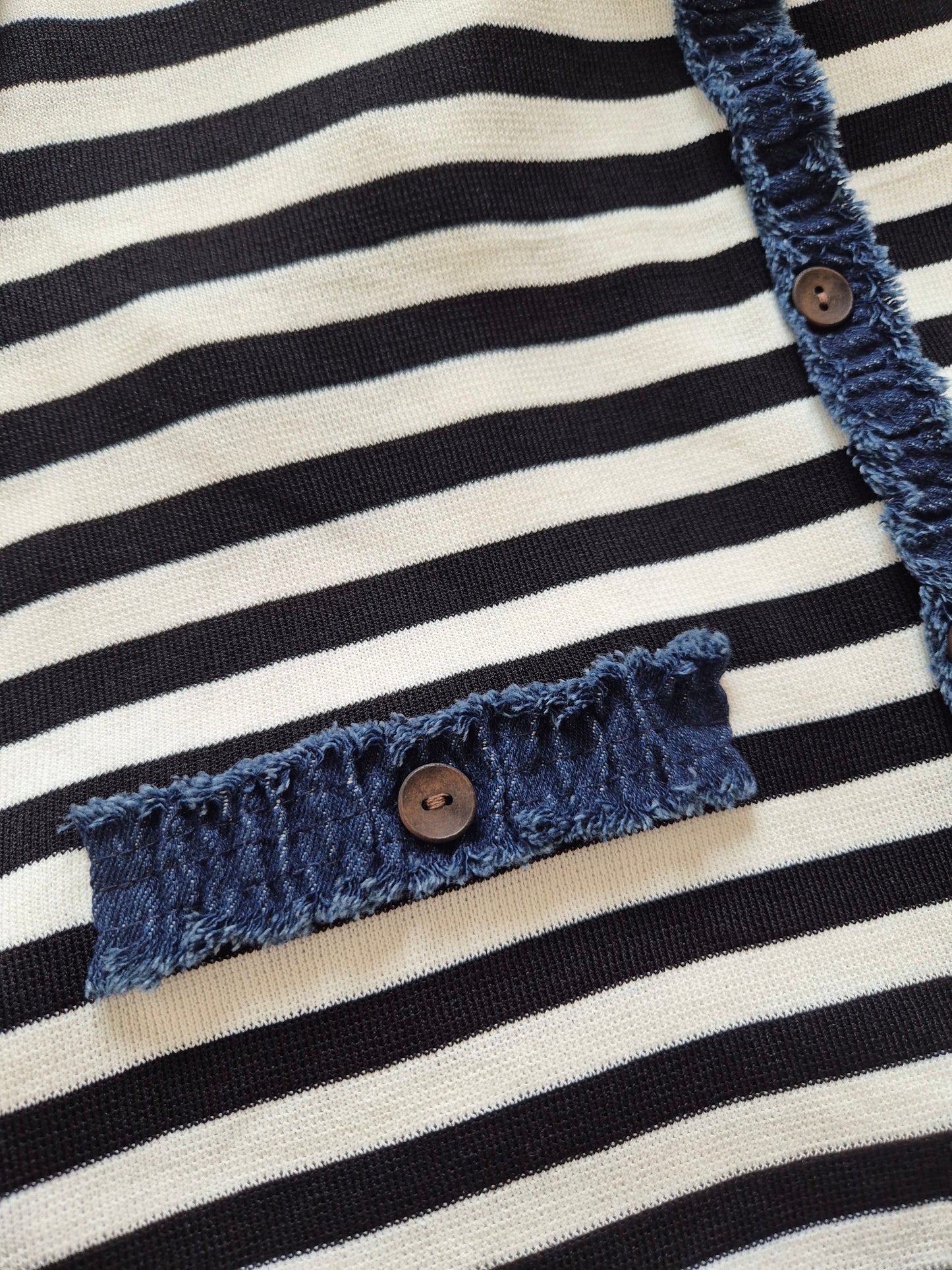 Chaleco rayas detalles vaquero