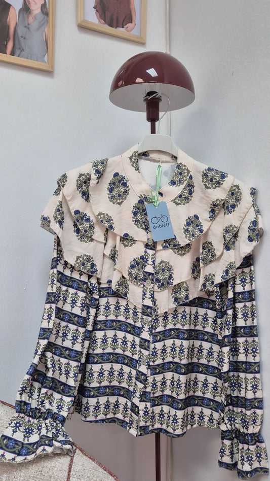Blusa dos estampados Pétalo