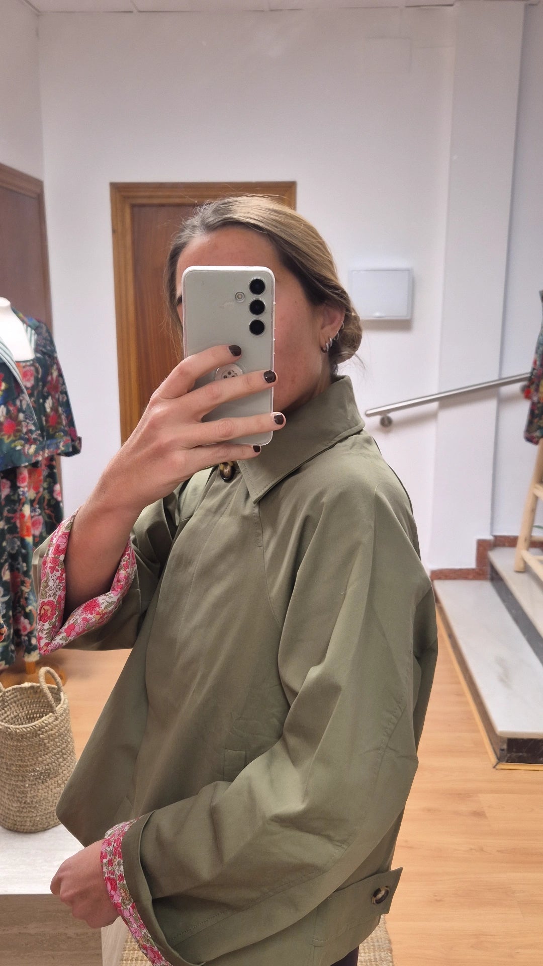 Parka con forro estampado