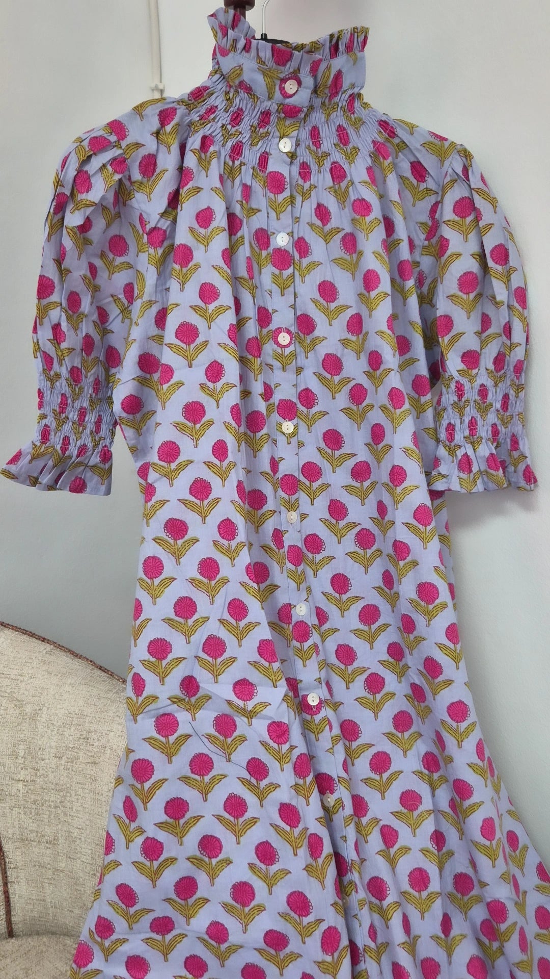Vestido Florelia manga corta N
