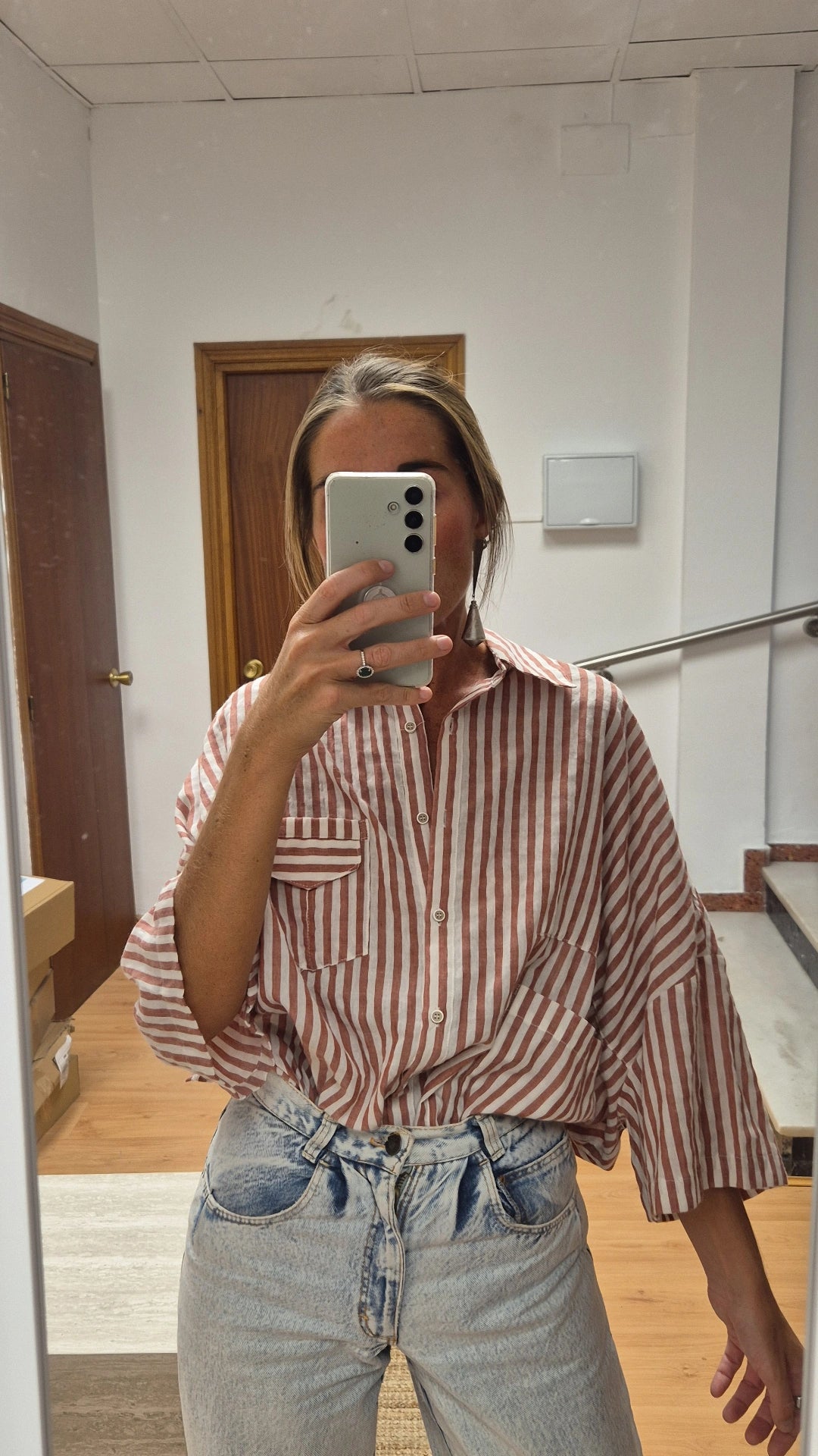 Camisa Alba rosa empolvado