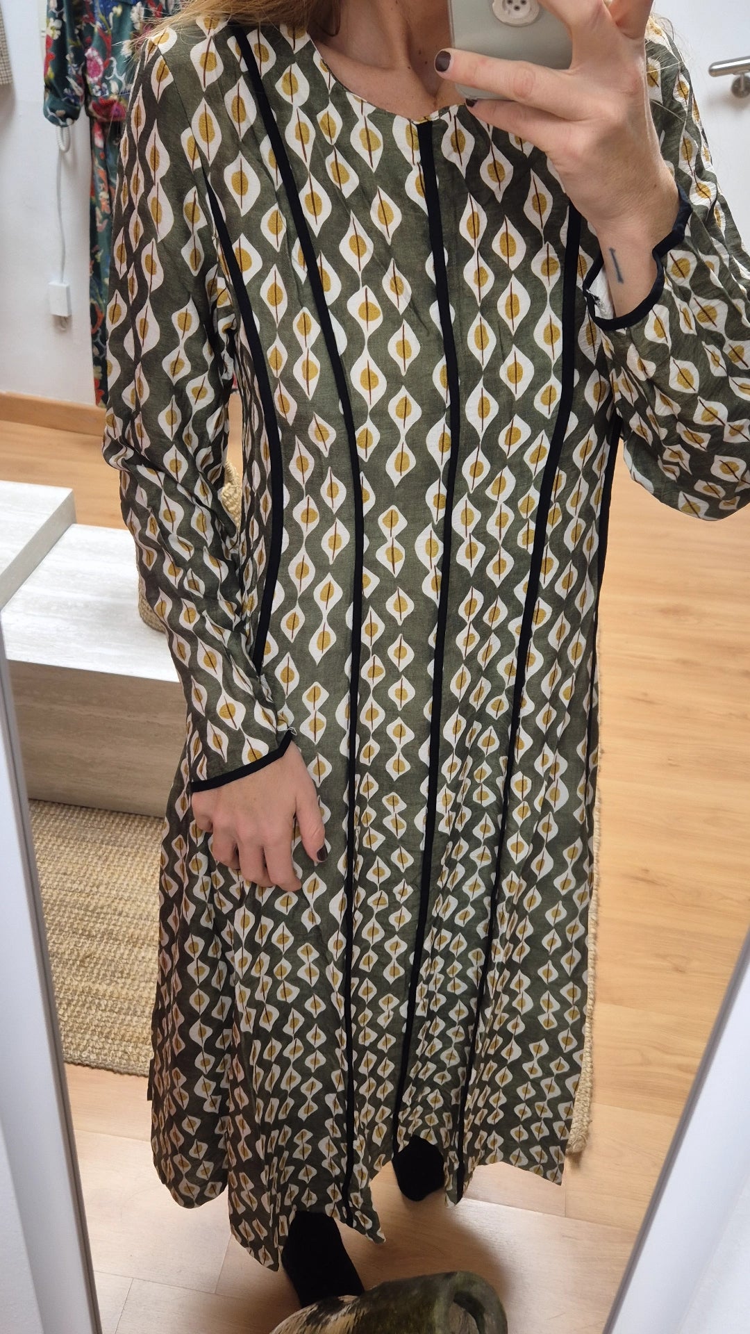 Vestido corte a raya Rombo