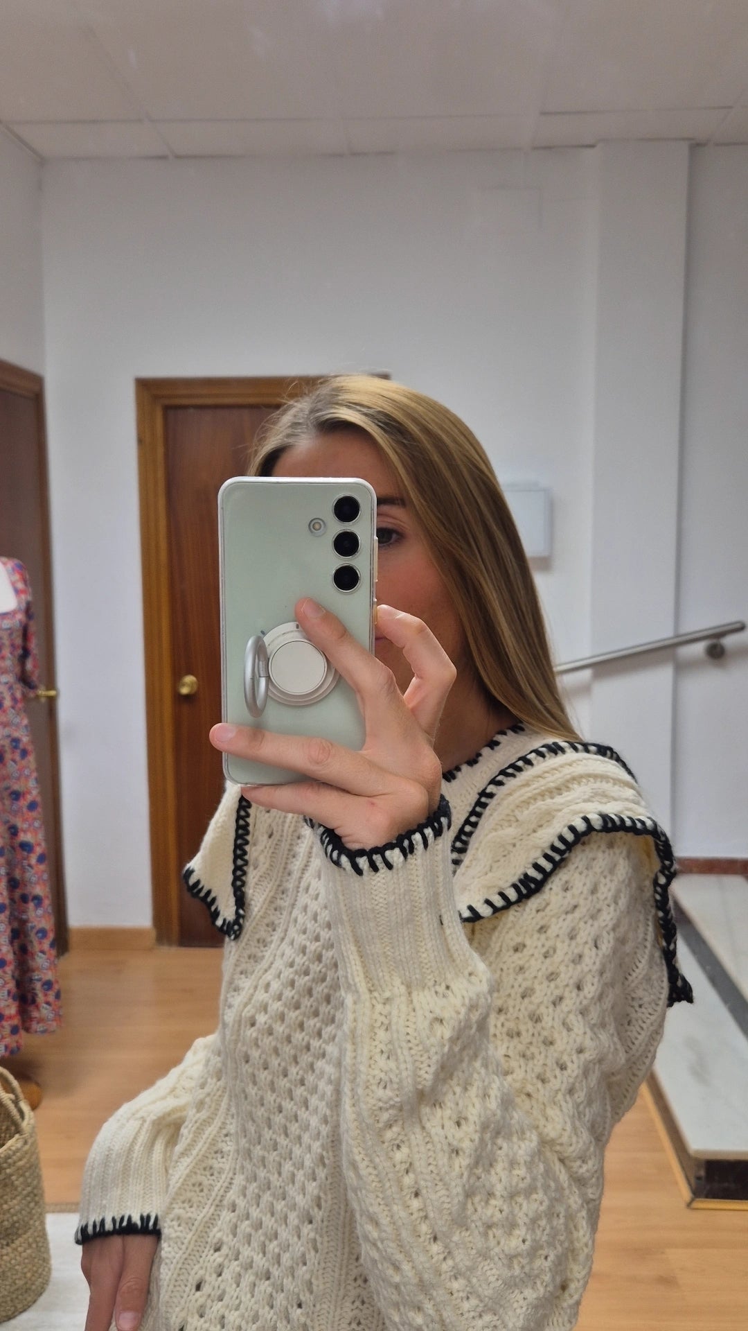 Jersey lana costuras hombro