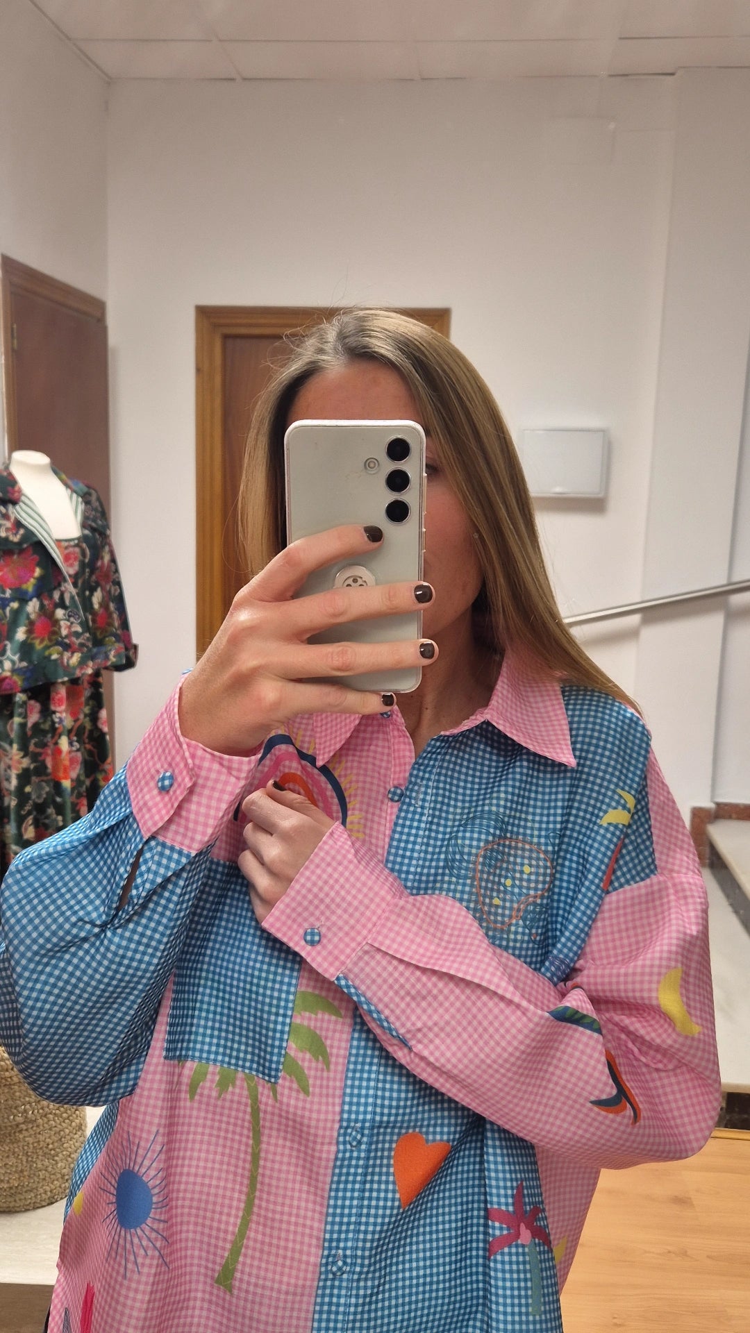 Blusa arcoiris lino&algodón