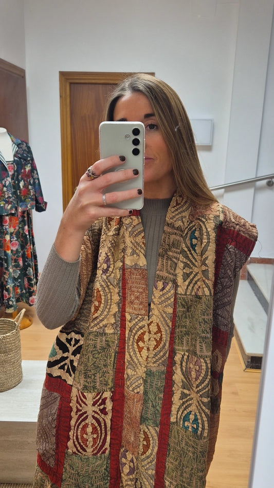 Chaleco telas recicladas