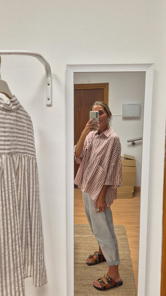 Camisa Alba rosa empolvado