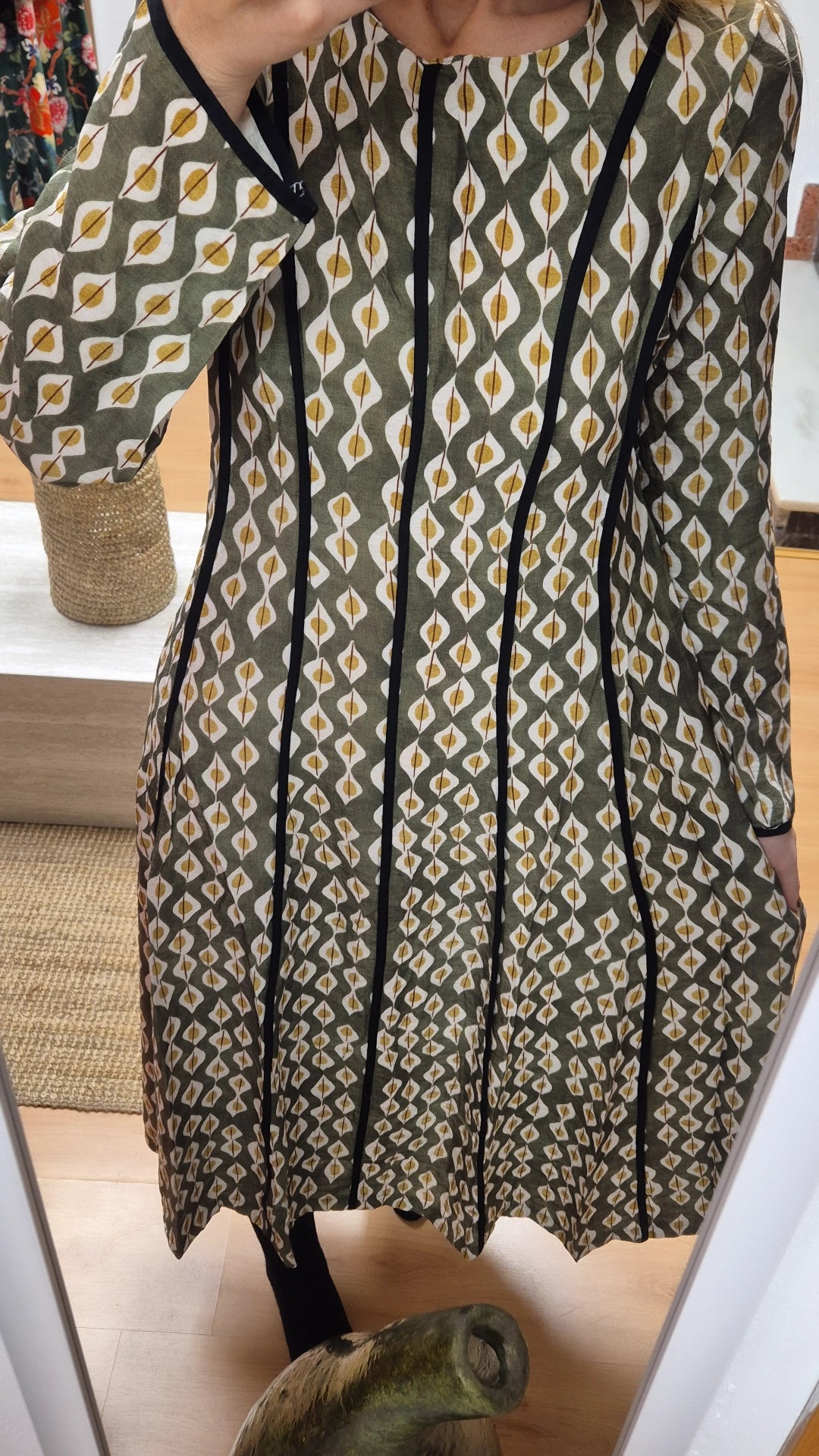 Vestido corte a raya Rombo